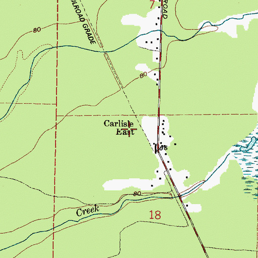 Topographic Map of Carlisle East, WA