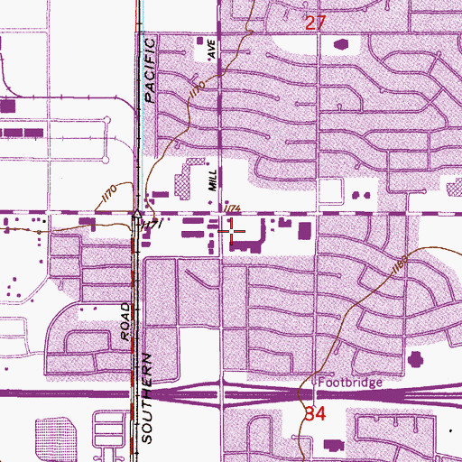 Topographic Map of Valley Fair Shopping Center, AZ