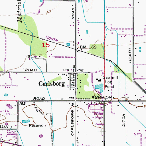 Topographic Map of Carlsborg, WA