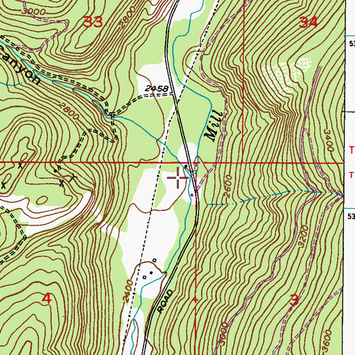 Topographic Map of Strauss Creek, WA