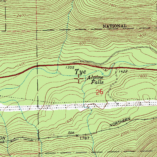 Topographic Map of Carroll Creek, WA