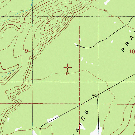 Topographic Map of Carstairs Prairie, WA