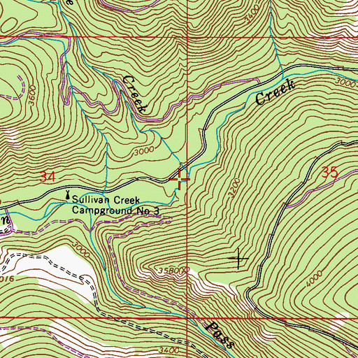 Topographic Map of Cascade Creek, WA
