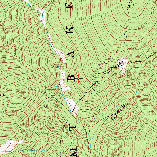 Topographic Map of Cascade Creek, WA