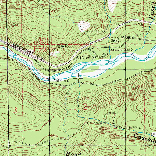 Topographic Map of Cascade Creek, WA