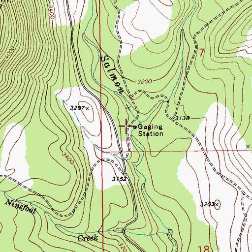 Topographic Map of Cascade Creek, WA