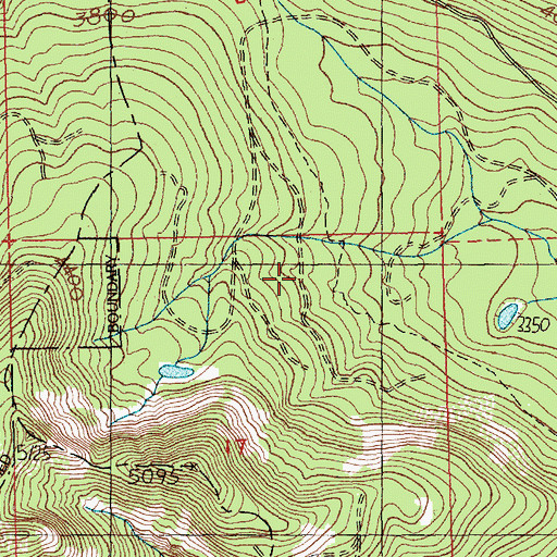Topographic Map of Cascade Crest Trail, WA