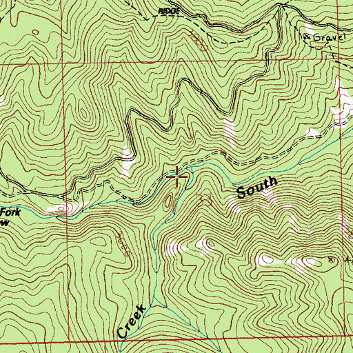 Topographic Map of Case Knife Creek, WA