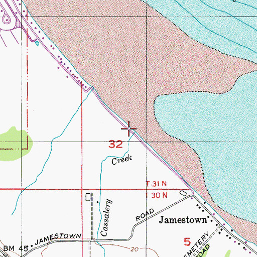 Topographic Map of Cassalery Creek, WA