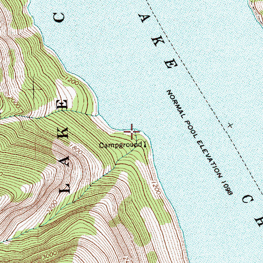 Topographic Map of Castle Creek, WA