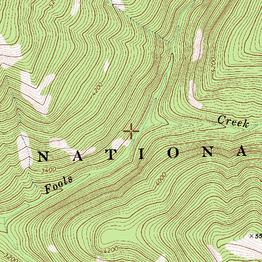 Topographic Map of Castle Fork, WA