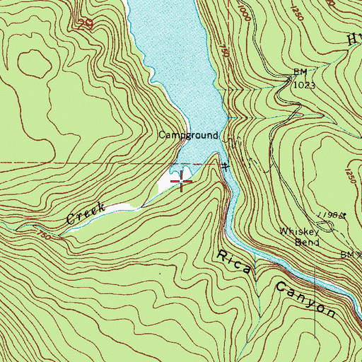 Topographic Map of Cat Creek, WA