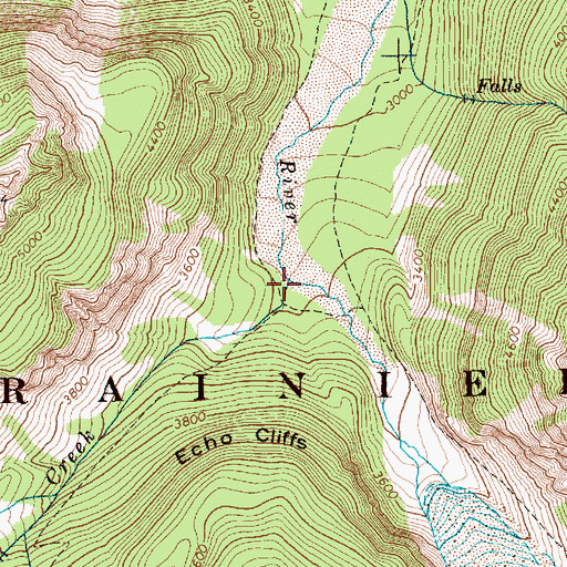 Topographic Map of Cataract Creek, WA