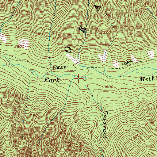 Topographic Map of Cataract Creek, WA
