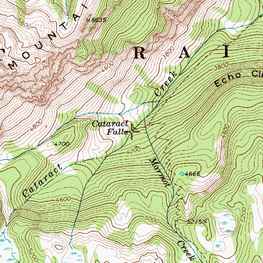 Topographic Map of Cataract Falls, WA