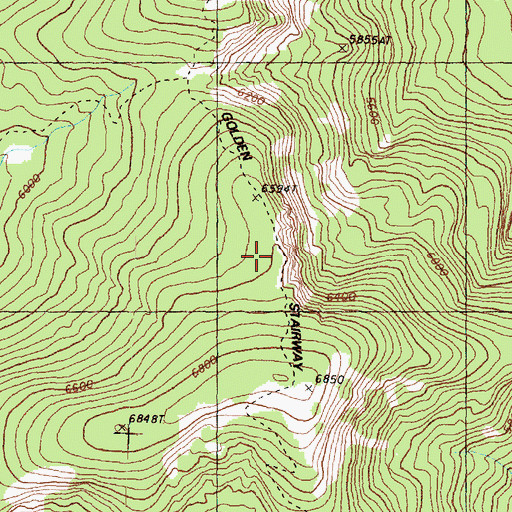 Topographic Map of Cathedral Driveway, WA