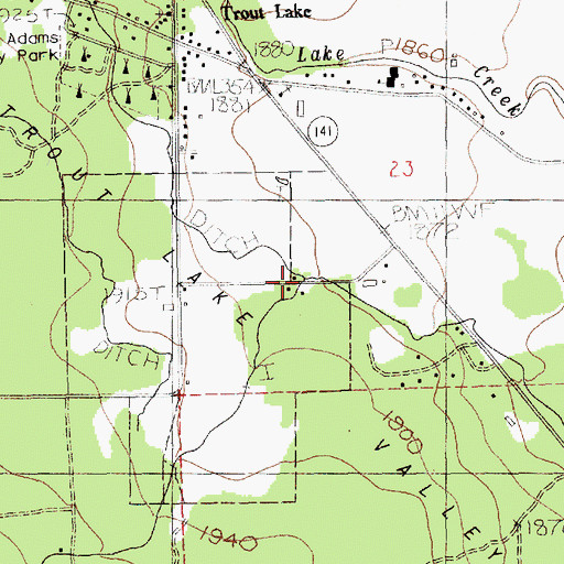 Topographic Map of Cave Creek, WA