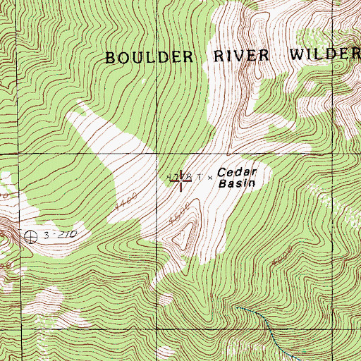 Topographic Map of Cedar Basin, WA