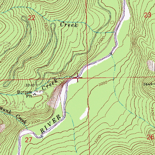 Topographic Map of Cedar Creek, WA