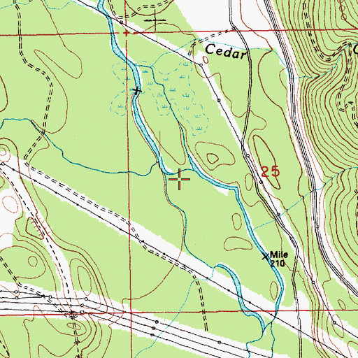 Topographic Map of Cedar Creek, WA