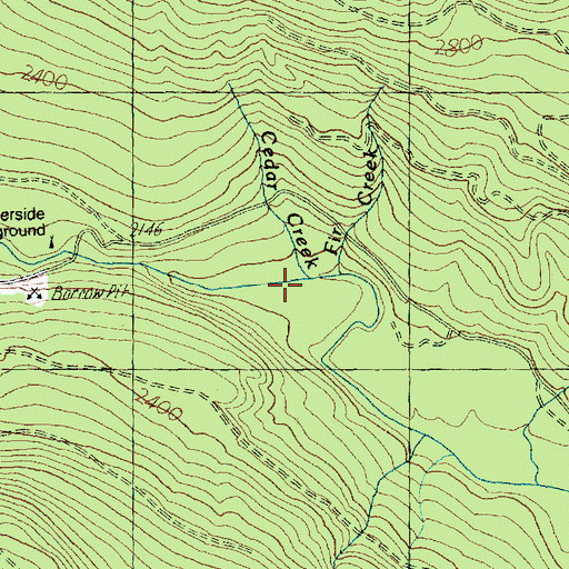 Topographic Map of Cedar Creek, WA