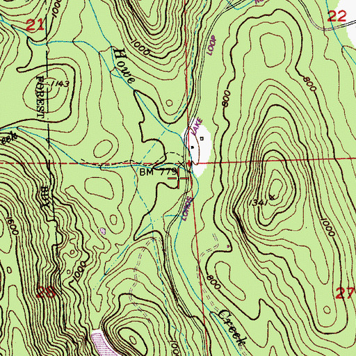 Topographic Map of Cedar Creek, WA