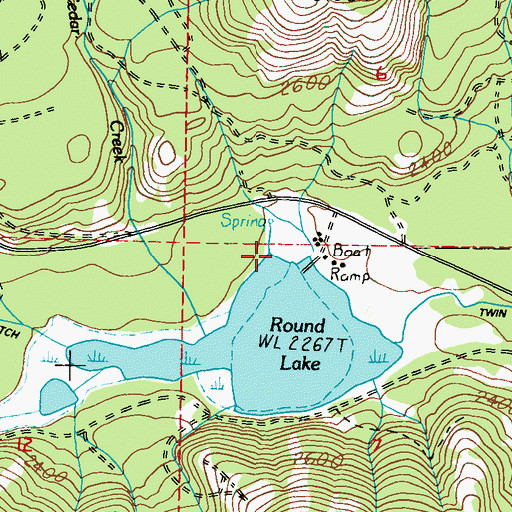 Topographic Map of Cedar Creek, WA