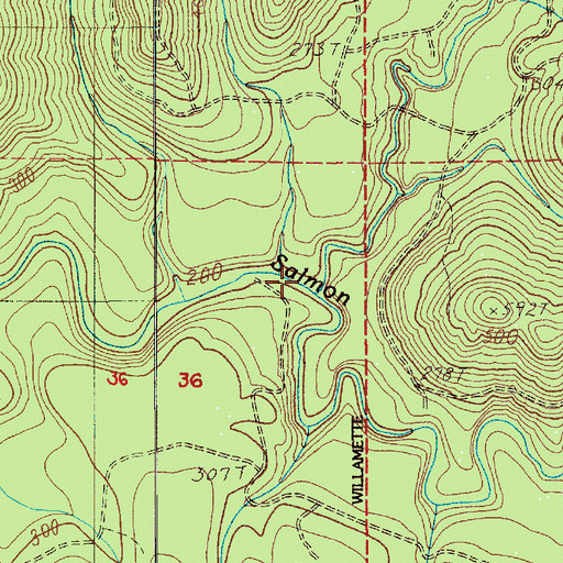 Topographic Map of Cedar Creek, WA