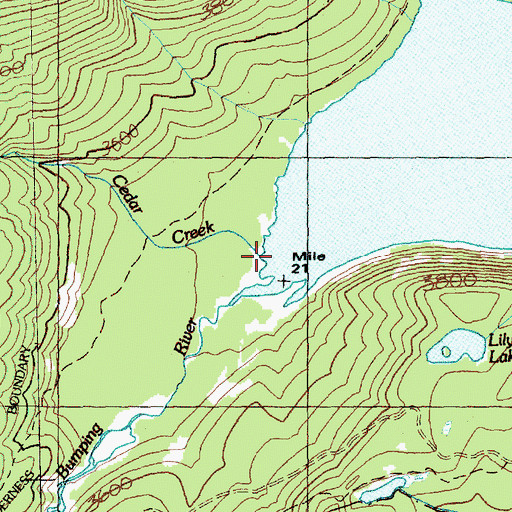 Topographic Map of Cedar Creek, WA