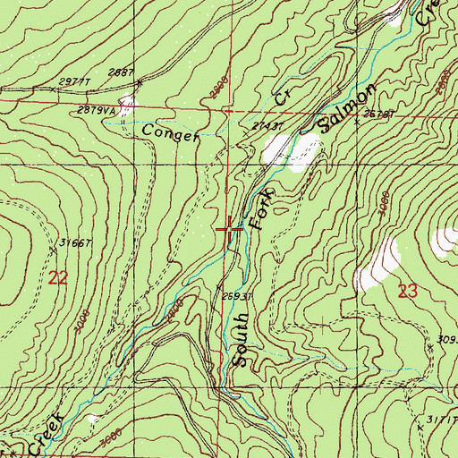 Topographic Map of Cedar Creek, WA