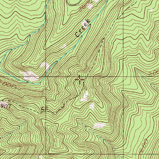 Topographic Map of Cedar Creek Trail, WA