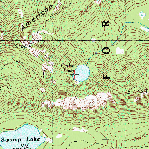 Topographic Map of Cedar Lake, WA