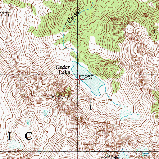 Topographic Map of Cedar Lake, WA