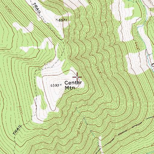 Topographic Map of Center Mountain, WA
