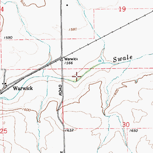 Topographic Map of Centerville Valley, WA