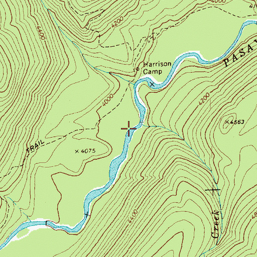 Topographic Map of Central Creek, WA
