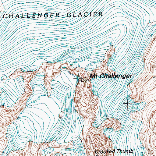 Topographic Map of Mount Challenger, WA