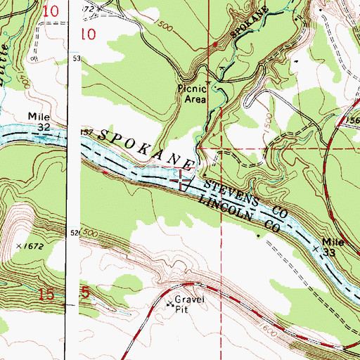 Topographic Map of Chamokane Creek, WA
