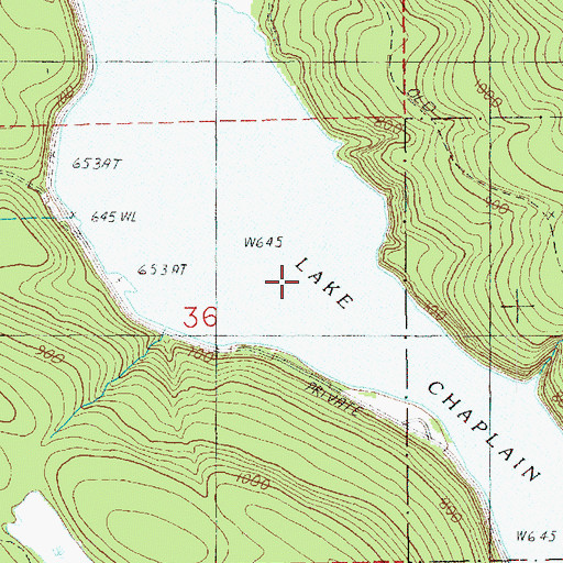 Topographic Map of Lake Chaplain, WA