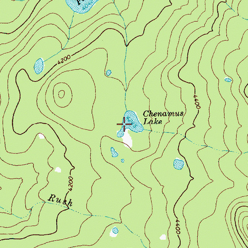 Topographic Map of Chenamus Lake, WA