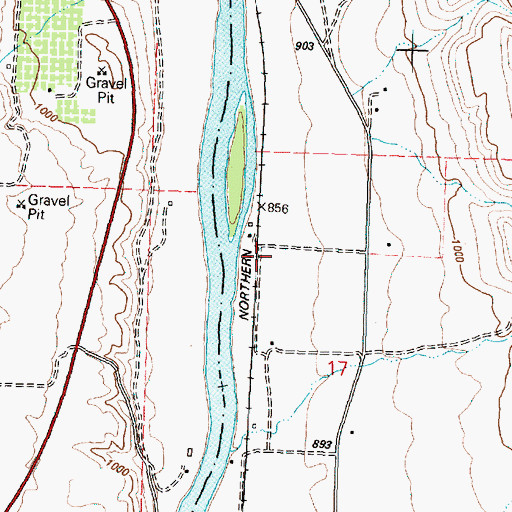 Topographic Map of Cherokee, WA