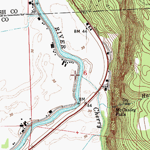 Topographic Map of Cherry Valley, WA