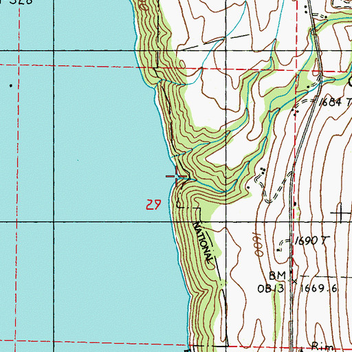 Topographic Map of Cheweka Creek, WA