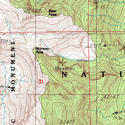 Topographic Map of Chicago Mine, WA