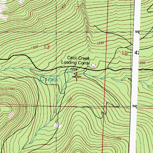 Topographic Map of Chickadee Creek, WA