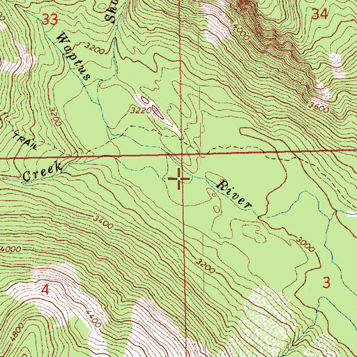 Topographic Map of Chief Creek, WA