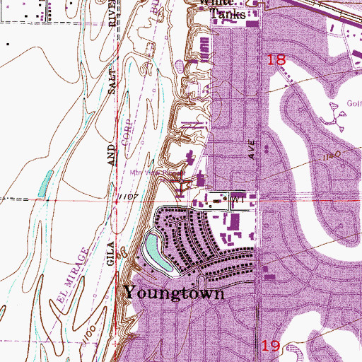 Topographic Map of Valley View Community Hospital (historical), AZ