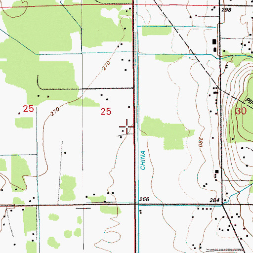 Topographic Map of China Ditch, WA