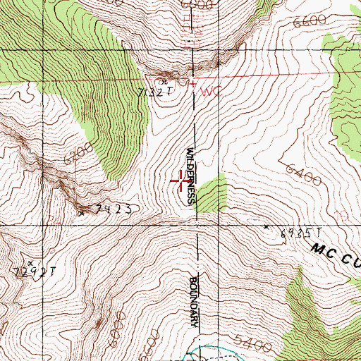 Topographic Map of Chiwaukum Mountains, WA