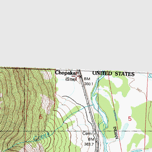 Topographic Map of Chopaka, WA